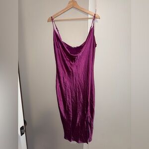 ⭐️Silky pink cowl neck camisole dress